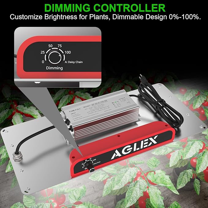 AGLEX K1000 LED Grow Light Grow Light with Daisy Chain &amp Dimmable Full Spectrum Plant Grow Lights for Hydroponic Indoor Plants Seeding