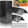 Raised Garden Bed Corner Brackets for Flower Vegetable Furniture Planter Wood Garden Bed Box Black Metal Corner Brackets Decorative with Screws (Matte Black -8pack 3x3x6)