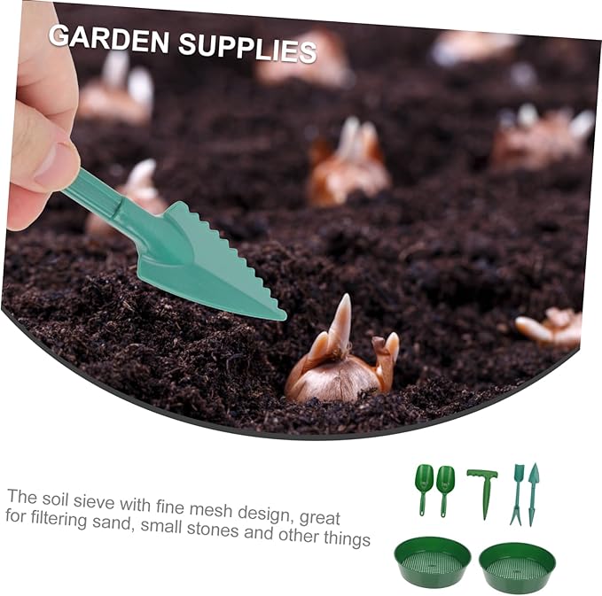 balacoo 1set Garden Tool Soil Sifter Shovel for Gardening Portable Cultivation Kit Soil Screens Shovels Planting Tool Maker for Garden Balcony Greenhouse