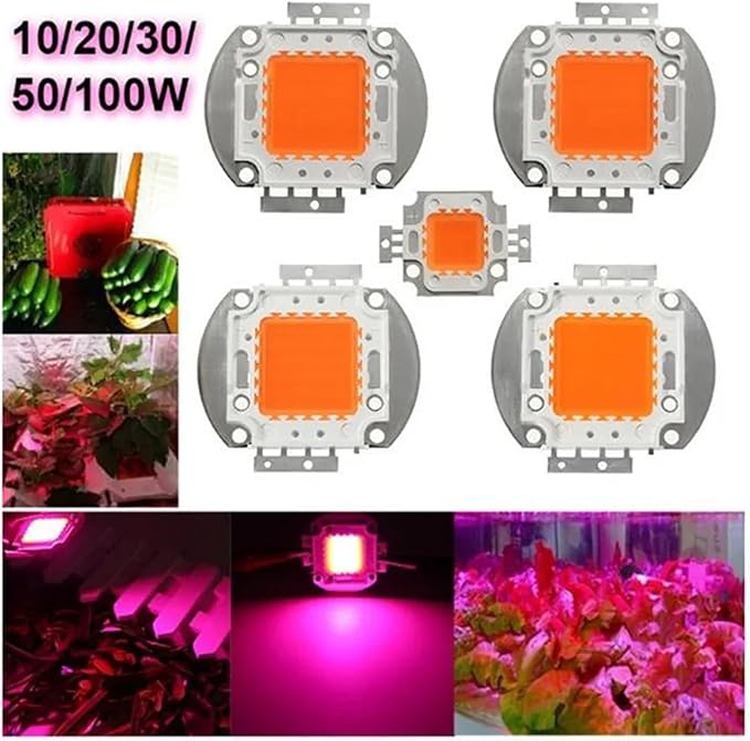 5pcs LED cob Full sepctrum 10W/20W/30W/50W/100W Plant Grow chip High Power Bead Lamp Module floodlight 400-840nm(100W)