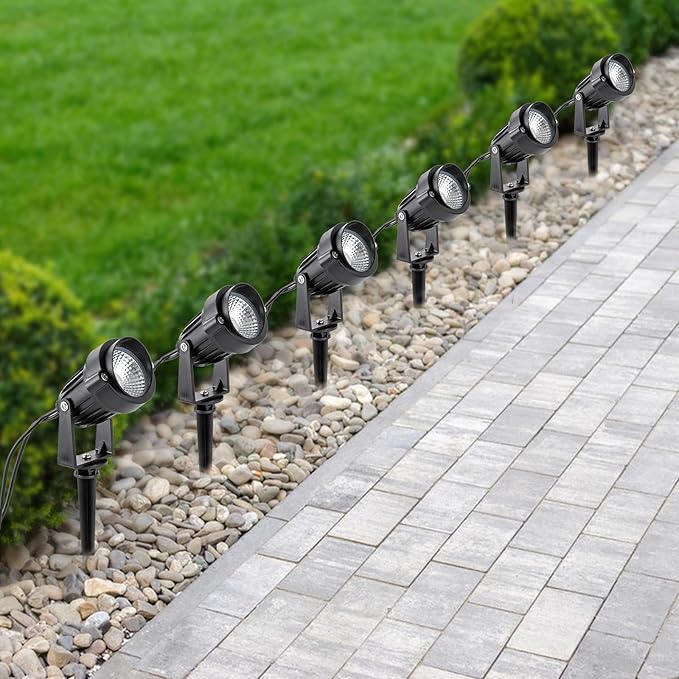 Garden Spotlight with Remote Control 6 Piece Garden Lighting RGB with Ground Spikes for Fences Path Trees Party
