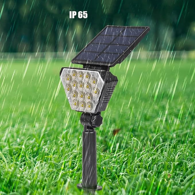 Solar Lawn Light LED Outdoor IP65 Waterproof High-Brightness Tree Garden Light Floor/Wall-Mounted Dual-Purpose Solar Spotlight 205LM (Daylight White)