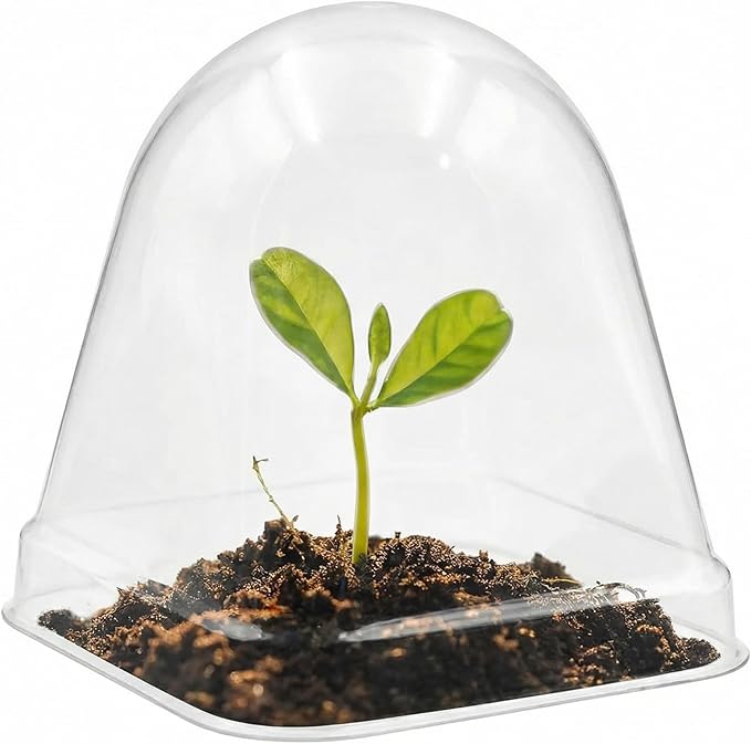 120 Pack Clear Humidity Domes Transparent Seedling Domes Compatible with 2.7 Inch Square Nursery Pots for Seedlings