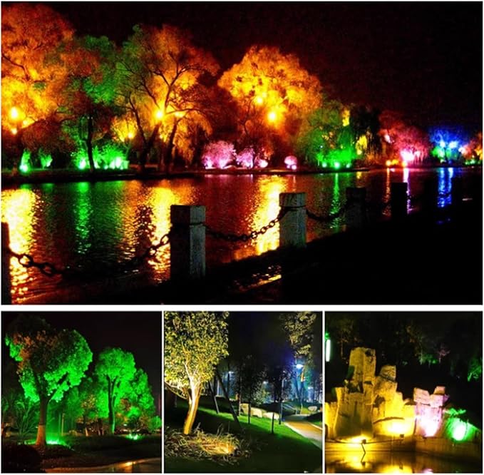 Led Floodlight - Outdoor Led Spot Lights 220V Spotlight Led Beam Light IP65 Outdoor Waterproof LED Landscape Tree Light for Outdoor Construction Searchlight(Red10W)