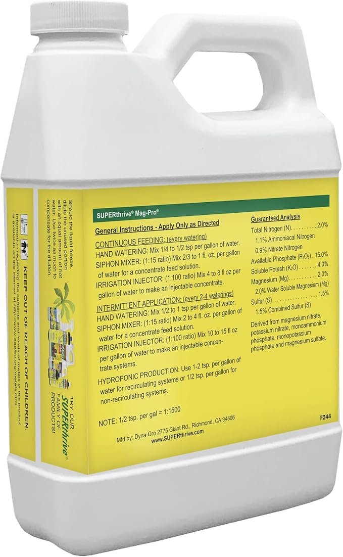 Dyna-Gro DYMAG032 Mag Pro Blossom Booster Supplement 2-15-4 1 Quart