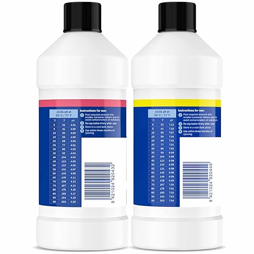 Bluelab pH 4.0 &amp 7.0 Calibration Solution Kit - pH Meter &amp pH Pen Calibration for Balanced Nutrient Solution NIST Traceable | Hydroponics Gardening &amp Growing Tents (500 ml/ 16.9 Fl Oz Eac