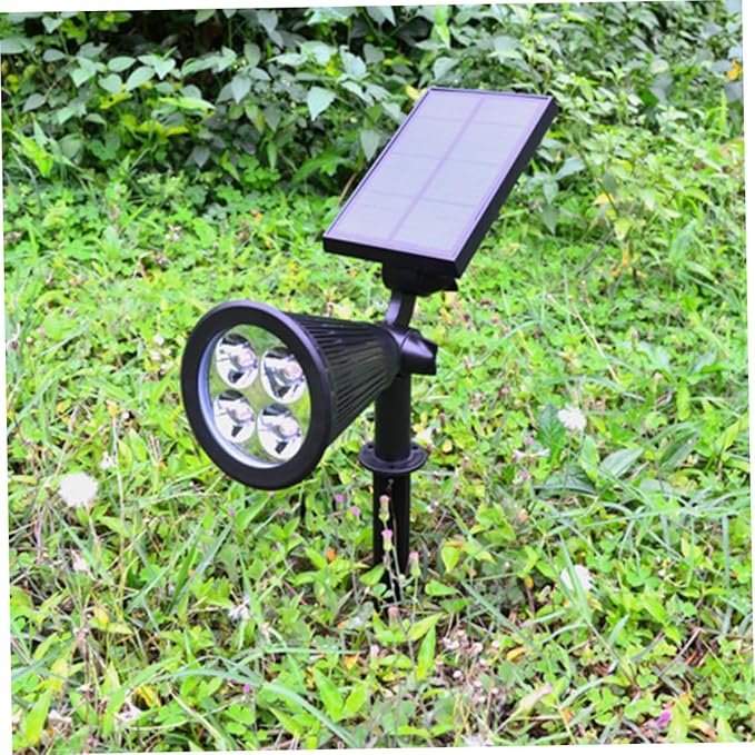 Uonlytech 2pcs Led Solar Garden Path Lights Ground Plug RGB Landscape Spotlights Outdoor Patio Lighting No Wiring Needed