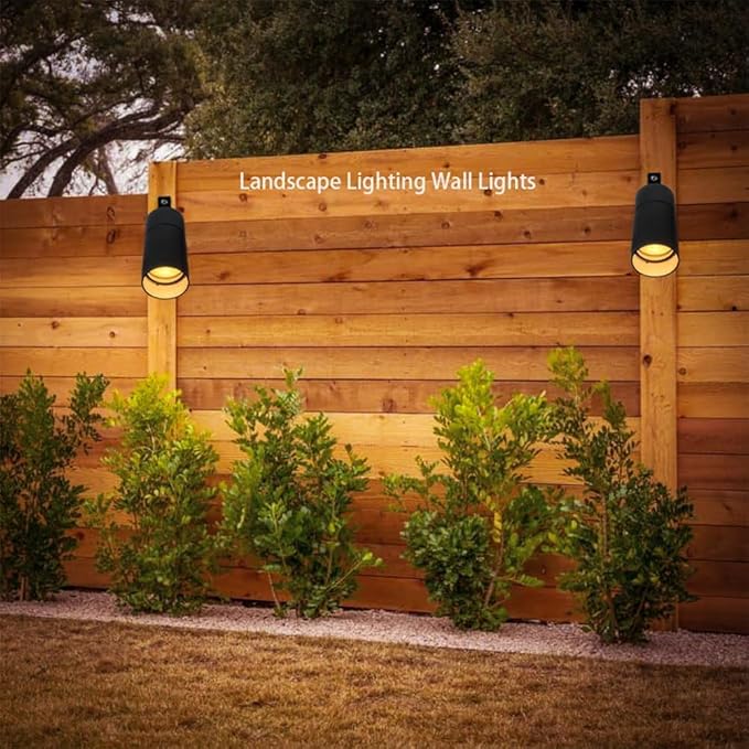 Arrownine Landscape Lighting Tree Down LightsLow Voltage Outdoor Wall Tree Mounted Lights Landscape Moonlighting Replaceable MR16 LED Bulb Warm White Black Finish 4-Pack with Bulb