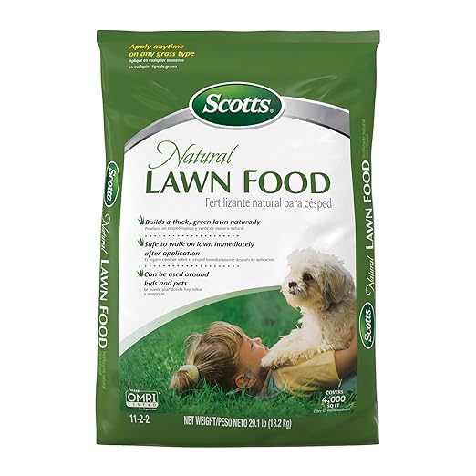 Scotts Natural Lawn Food Lawn Fertilizer For All Grass Types Apply Any Season OMRI Listed Covers 4000 sq. ft. 29.1 lbs.