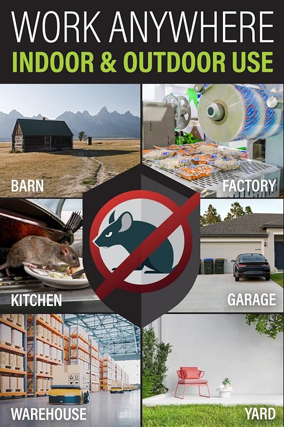Rat Trap Six Pack - Indoor and Outdoor Traps for Mice Voles Rats Chipmunks - Easy to Set Powerful Snap Quick Kill - by Guarden