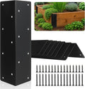8 Pcs Raised Garden Bed Corner Brackets for 12-24 Wood Planter Box 11 x 3 x 3 Rust-Resistant Metal Corner Brackets with Screws for Flower Beds Vegetable Gardens Furniture Sand Box