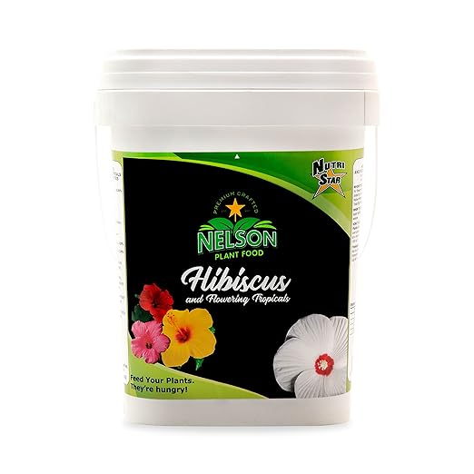 Nelson Plant Food - NutriStar Hibiscus Fertilizer - Outdoor and Indoor Plant Food - Tropical Hibiscus Fertilizer For All Flowering Tropical Plants