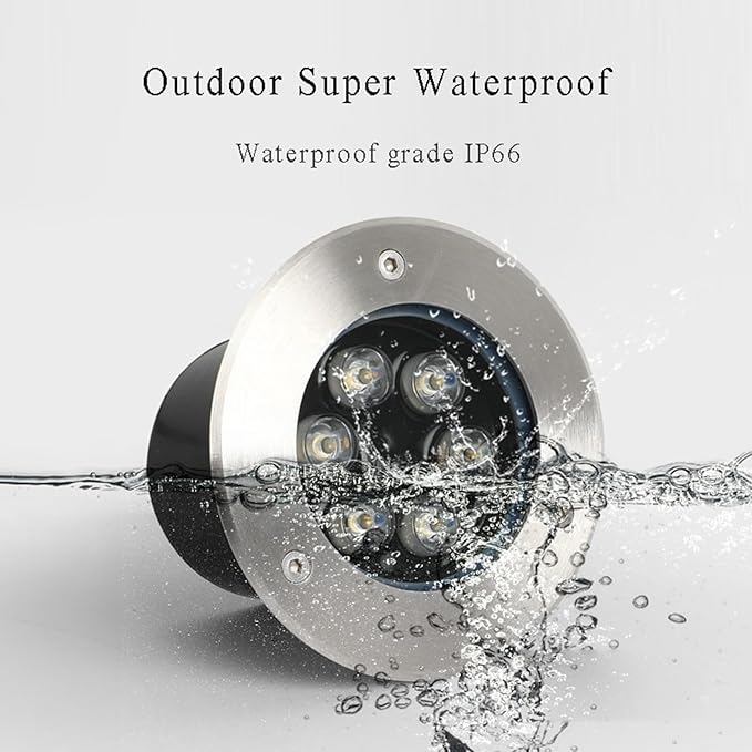LED Landscape Underground Light | IP66 Waterproof Garden Spotlight | AC85-265V Embedded Floor Lamp | Low Voltage Warm Red Light 5W