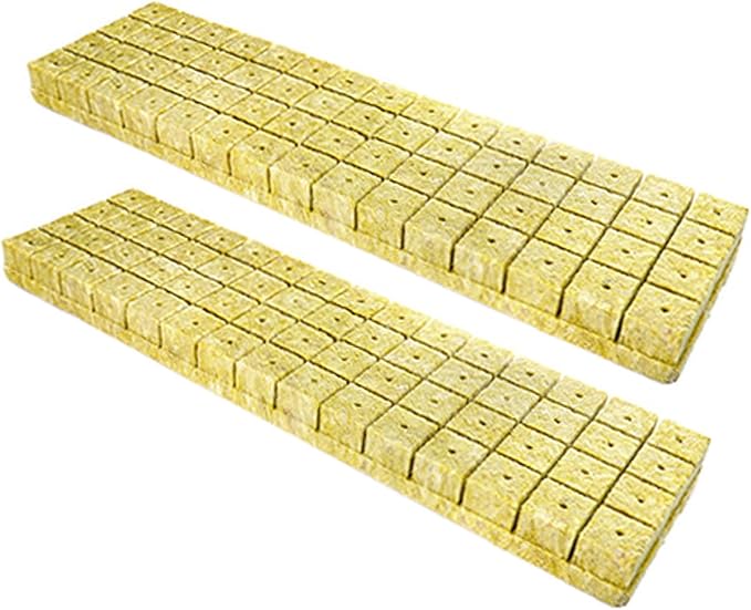 Rock Wool Hydroponic Grow Media Cubes Garden Seedling Block Water Cultivation Seeding Sowing Germination Culture Substrate