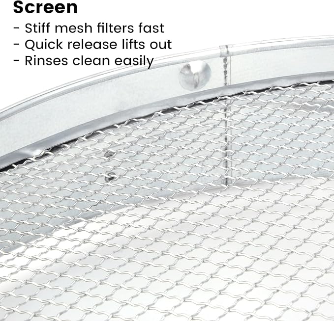 Soil Sifter with Handle for Gardening–14 Large Stainless Steel Soil Sieve-2 Replaceable Mesh Screens 6mm/9mm-Garden Sifter for Dirt Rocks Compost Gravel Pellet Sand