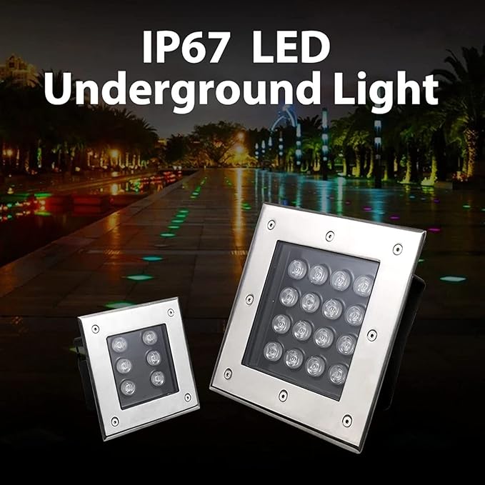 Outdoor Buried Lights - Ground LED Landscape Lamp 4W Tempered Glass Ground Light IP67 Waterproof Ground Recessed Spotlight for Outdoor Garden Patio StreetWarm White-4W(- 240V)