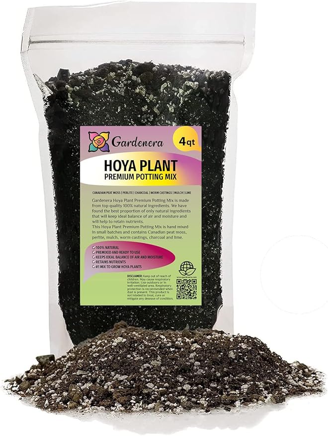 Gardenera Hoya Plant Premium Potting Mix - 4 Quart - Optimal Balance for Thriving Hoyas: Air Moisture and Nutrient Retention