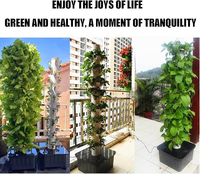 45 Hole Hydroponics Tower SetHydroponics Growing SystemSoilless Cultivation Growing SystemAutomated Aeroponic TowerIndoor Smart GardenVegetable Plant Tower
