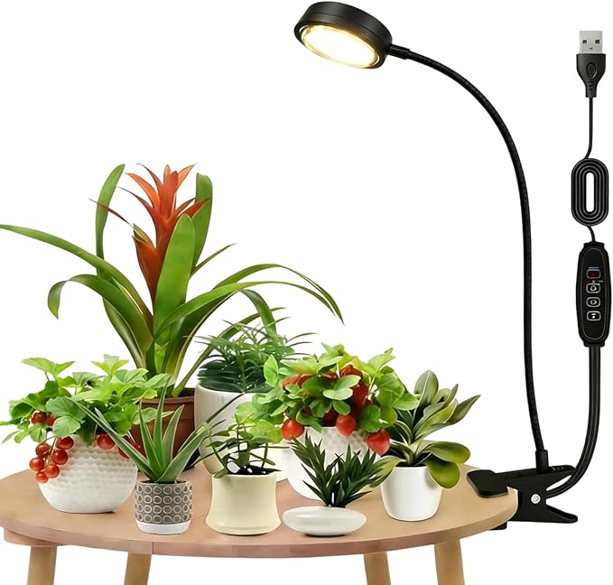 Grow Light - 10W LED USB Powered Light for Daylight Simulation | Indoor Potted Plants Grow Lamp - for Home Bedroom Greenhouse Tent Desk Shelf Pot