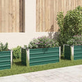 Raised Garden Bed Galvanized Steel 39.4 x 15.7 x 17.7 Green Large Outdoor Planter Raised Bed Garden Elevated Planter Box for Vegetables Flowers Herbs and Patio Use