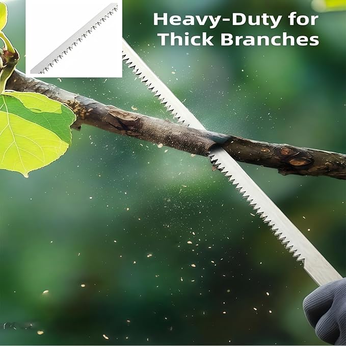 5-Piece Gardening Tool Set with 3 Pruning Shears &amp 2 Folding Saws Professional Stainless Steel Blades for Tree Trimming Branch Cutting Bonsai Care Camping (Gift Ready)
