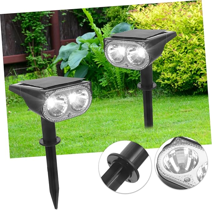 2pcs Solar Spotlight Led Lights Landscape Garden Lights Outdoor Easy Installation