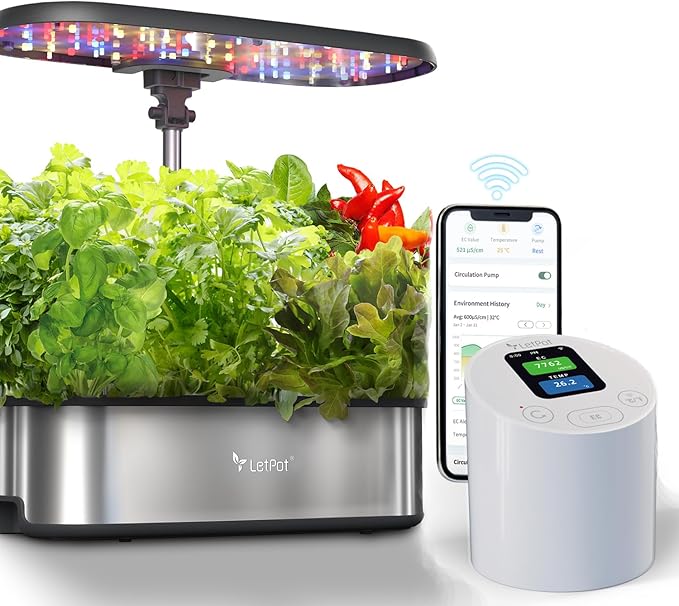 LETPOT LPH-SE Hydroponics Growing System and EC &amp Temperature Meter with APP