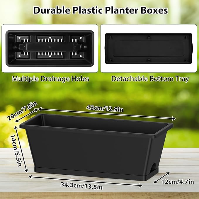 Sunexinlo 3-Tier Vertical Garden Planter with 6 Boxes 31 Tall Raised Garden Bed with Adjustable Feet for Herbs Flowers Vegetables Ideal for Indoor Outdoor Patio Balcony Deck Use Black