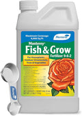 Monterey Fish &amp Grow 9-6-2 Fertilizer – 1 Quart Liquid Plant Food for Houseplants Trees Vegetables &amp Ornamentals Bundled with Garden Measure Spoon – Covers Up to 4000 Sq. Ft.