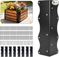8 Pack Raised Garden Bed Corner Brackets 11x3x3 Heavy-Duty Metal Rust Resistant Corner Brackets Reinforced Connectors with Screws Fits 12-24 Garden Bed Shelves Wood Frame