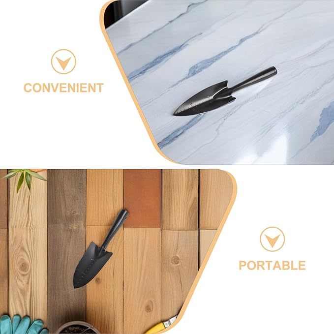 3pcs Small Gardening Trowel: Metal Hand Tool Set Manganese Steel Spatula with Measuring Scale and Hanging Hole for Flower Pot