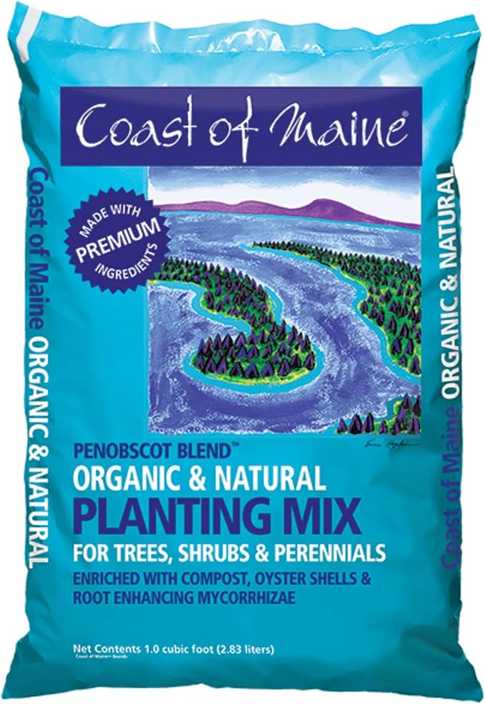 Coast of Maine Penobscot Blend 1 cu ft (Pack of 4) Organic and Natural Planting Mix for Trees Shrubs and Perennials