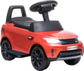 Qaba Land Rover Licensed 6V Ride on Push Car 2 in 1 Sliding Car Battery Powered Electric Car for Kids with Headlights Music Horn for 18-60 Months Red