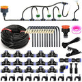 49FT Drip Irrigation Kits Garden Irrigation System360-degree Bending Dropper atomizing Copper Nozzle Quick ConnectorGarden Plant Lawn Courtyard Watering System