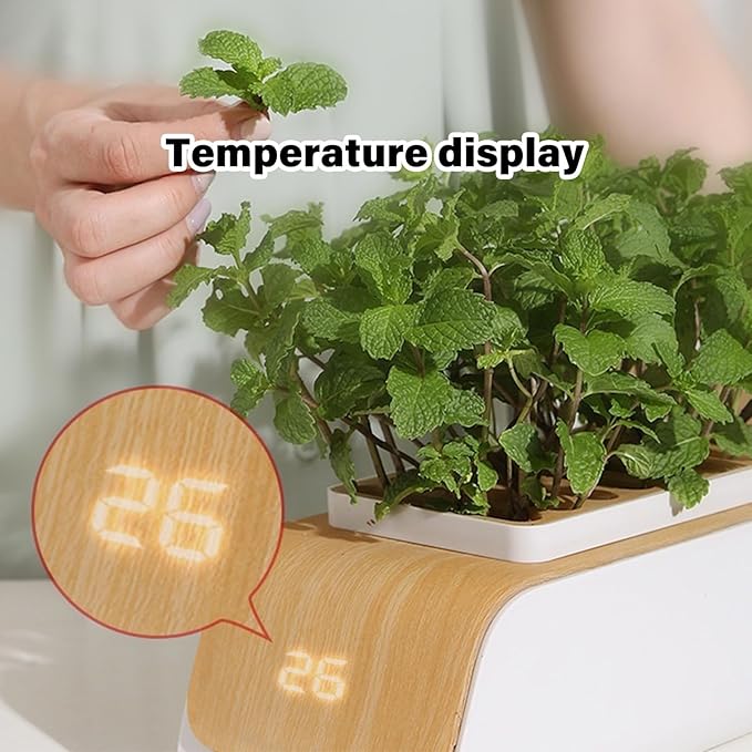 PANGBOER Intelligent Indoor Hydroponic Gardening Systems With Adjustable LED Grow Light For Vegetables Soil And Water Plant