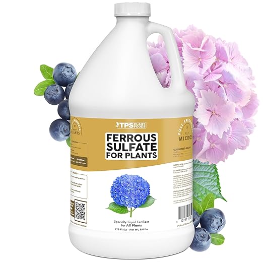 Ferrous Sulfate for Plants – Liquid Iron Supplement for Greener Leaves Improved Chlorophyll Production &amp Reduced Yellowing 1 Gallon