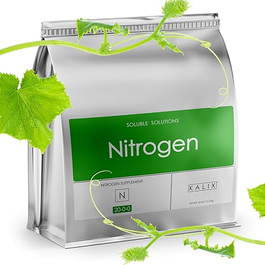 KALIX Nitrogen | 21-0-0 Ammonium Sulfate Fertilizer | Water-Soluble Nutrient for Vegetative Growth | Boosts Leafy Greens Lawns and High-N Demand Crops | Clean Feeding | 25 pounds