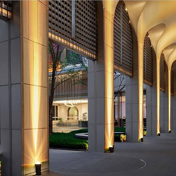 10W LED Landscape Spotlights Adjustable Waterproof Beam Light for Outdoor Wall Wash Long Di Projection for Hotel Villa and Courtyard (110V-230V White/Green)