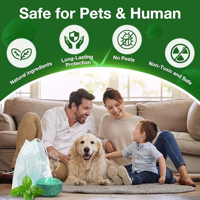 Mouse Rodent Repellent 10 Pack Peppermint Oil Mouse Traps for Rat Mice Ant Roach Spider Squirrel Nature Mouse Deterrent for Indoor Outdoor Use for Garden &amp Home Family &amp Pet Safe