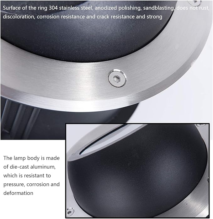 Ground LED Landscape Light - COB Outdoor Recessed Led Spotlight Ip65 Waterproof AC85~110V Garden Background Wall Spotlights/Led Tilt-Head Underground Lights/For Lawns/Landscape Wall Washers (Whi