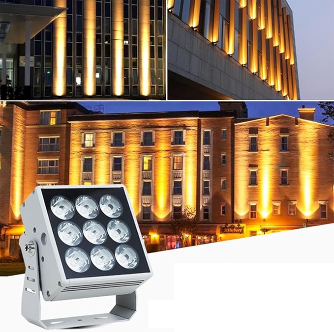 LED Beam Spotlight - LED Long Distance Spotlight Outdoor Building Wall Washer Light Porch Beam Light IP65 Waterproof Landscape Lights Suitable for Exterior Wall Hotel Villa Architectural Lighti