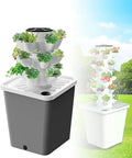 3/4/5/6 Floors - Hydroponics Tower Garden Hydroponic Growing System Plant Hydroponics Tower - W/Hydrating Timer for Herbs Fruits VegetablesWhite-15Hole//1pc