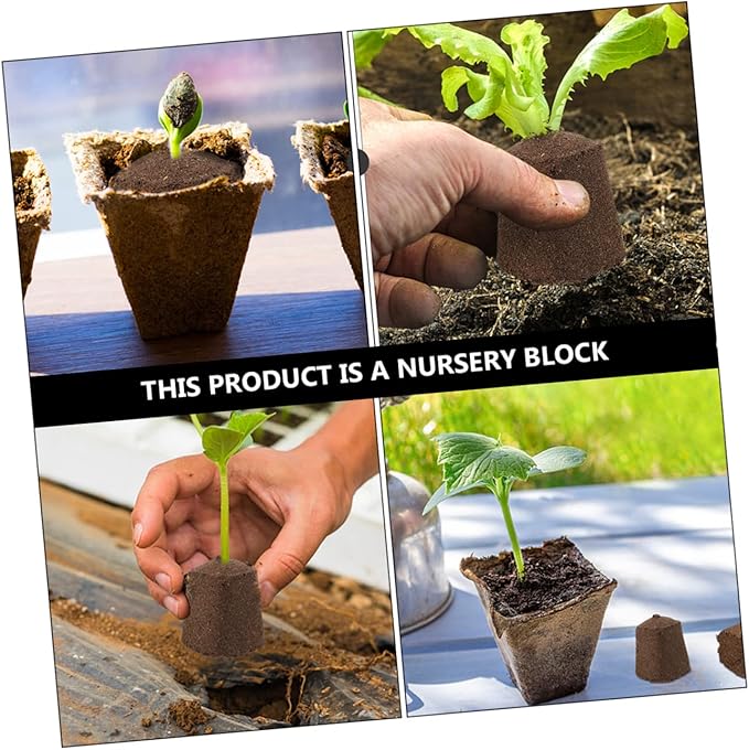 Happyyami 60pcs Rapid Breeding Plant Growing Blocks Moisturizing and Fat-retaining Starter Cubes for Home Factory Use