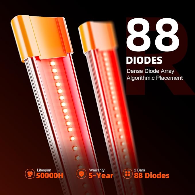 Spider Farmer SUPP-R30 Red LED Grow Light Bars 23.6 Long 660nm Deep Red Supplemental Light for Indoor Grow Tents