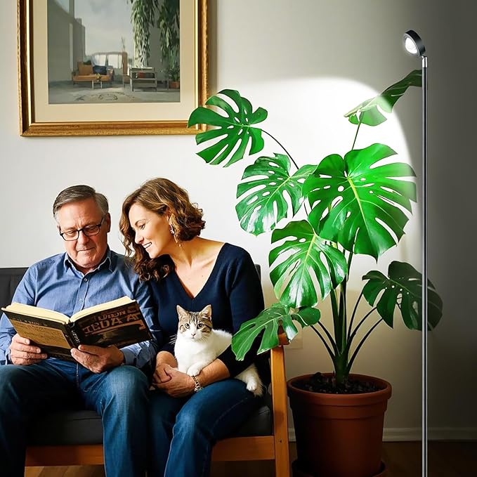 20W Full Spectrum Grow Light Daylight 3000LM High PPFD&ampCRI COB LED Floor Lamp with 6/8/12H Timer Adjustable Height (28-83) &amp Angle Grow Lights for Indoor Plants Succulents &amp Flowers