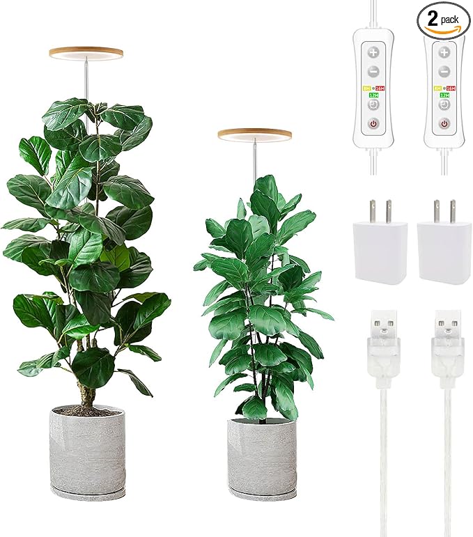 yadoker Plant Grow Light LED Growing Light Full Spectrum for Indoor PlantsHeight Adjustable Automatic Timer 5V Low Safe VoltageIdea for Large Plant Light