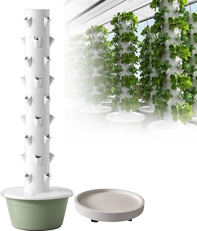 Indoor Herb Tower Hydroponics Growing Systems Hydroponic Setup Garden Detachable Colonization Cups Home Garden Farm Greenhouse A(20Pots)