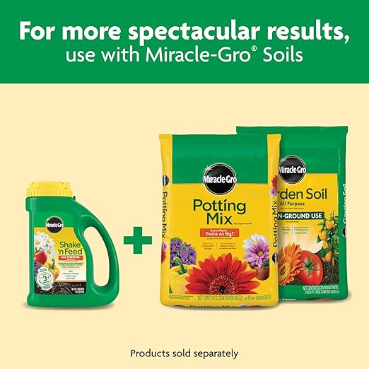 Miracle-Gro Shake 'N Feed All Purpose Plant Food - Outdoor and Indoor Plant Food for In-Ground and Containers Feeds for up to 3 Months 4.5 lbs. (Pack of 6)