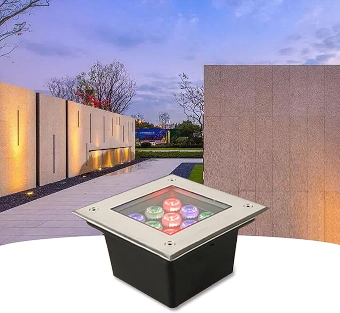 RGB Recessed Ground Spotlight - Waterproof IP66 Landscape Lights for Garden Driveway and Deck