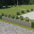 Outdoor Garden Gabion Wall Gabion Stone Basket Planter Raised Vegetable BedSteel Garden Decoration Galvanized Steel 177.2x11.8x19.7